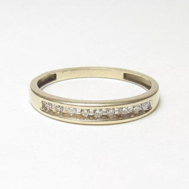 Vintage 10k Channel Diamond Ring