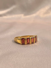 Load image into Gallery viewer, Vintage 9k Baguette Garnet Ring
