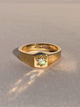 Load image into Gallery viewer, Vintage 9k Gypsy Diamond Starburst Ring 1968
