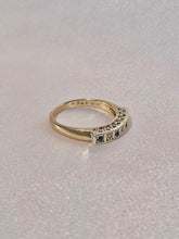 Load image into Gallery viewer, Vintage 9k Diamond Sapphire Band 1981
