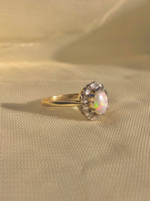 Load image into Gallery viewer, Vintage 9k Opal Diamond Cluster Halo Ring
