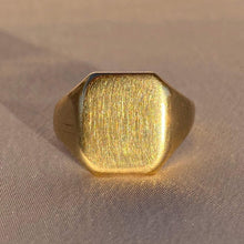 Load image into Gallery viewer, Antique 9k Square Signet Ring 1927
