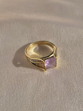 Load image into Gallery viewer, Vintage 9k Lilac Amethyst Diamond Raised Ring
