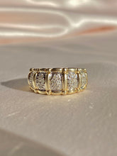 Load image into Gallery viewer, Vintage 9k Diamond Paneled Chunky Ring
