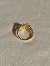 Load image into Gallery viewer, Vintage 9k Diamond Pink Topaz Lotus Ring
