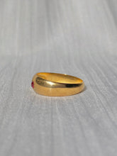 Load image into Gallery viewer, Antique 18k Ruby Solitaire Gypsy Ring
