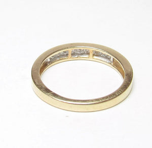 Vintage 14k Channel Princess Cut Diamond Ring
