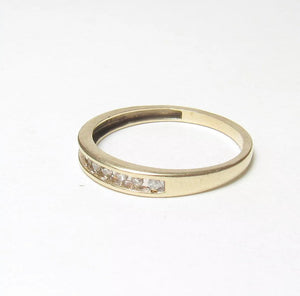 Vintage 10k Channel Diamond Ring