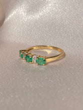 Load image into Gallery viewer, Vintage 10k Trilogy Emerald Diamond Ring
