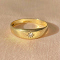 Vintage 9k Gypsy Starburst Diamond Skinny Band 1992