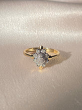 Load image into Gallery viewer, Vintage 9k Diamond Studded Flower Cluster Ring
