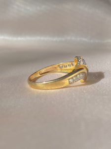 Vintage 9k Diamond Knot Ring