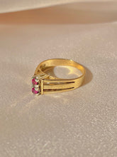 Load image into Gallery viewer, Vintage 9k Ruby Boho Ring 1979
