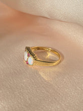 Load image into Gallery viewer, Vintage 9k Opal Ruby Boat Ring
