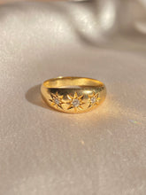 Load image into Gallery viewer, Antique 18k Diamond Trilogy Gypsy Ring 1914
