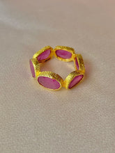 Load image into Gallery viewer, Vintage 20k Rose Ruby Eternity Band
