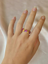Load image into Gallery viewer, Vintage 20k Rose Ruby Eternity Band

