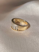 Load image into Gallery viewer, Vintage 9k Diamond Greek Key Ring
