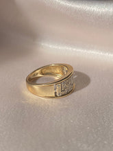 Load image into Gallery viewer, Vintage 9k Diamond Greek Key Ring
