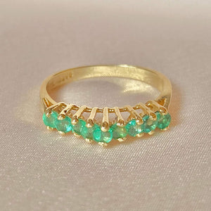 Vintage 14k Emerald Cathedral Ring