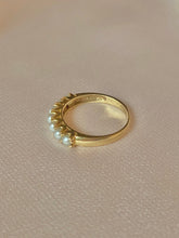 Load image into Gallery viewer, Vintage 10k Akoya Pearl Eternity Ring
