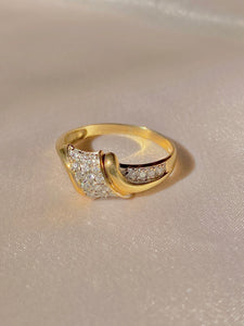 Vintage 9k Diamond Knot Ring