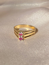 Load image into Gallery viewer, Vintage 9k Ruby Boho Ring 1979
