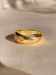 Antique 18k Diamond Trilogy Gypsy Ring 1914
