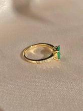 Load image into Gallery viewer, Vintage 14k Emerald Diamond Engagement Ring
