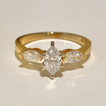 Load image into Gallery viewer, 14k Trilogy Marquise Diamond Engagement Ring 1.00 ct
