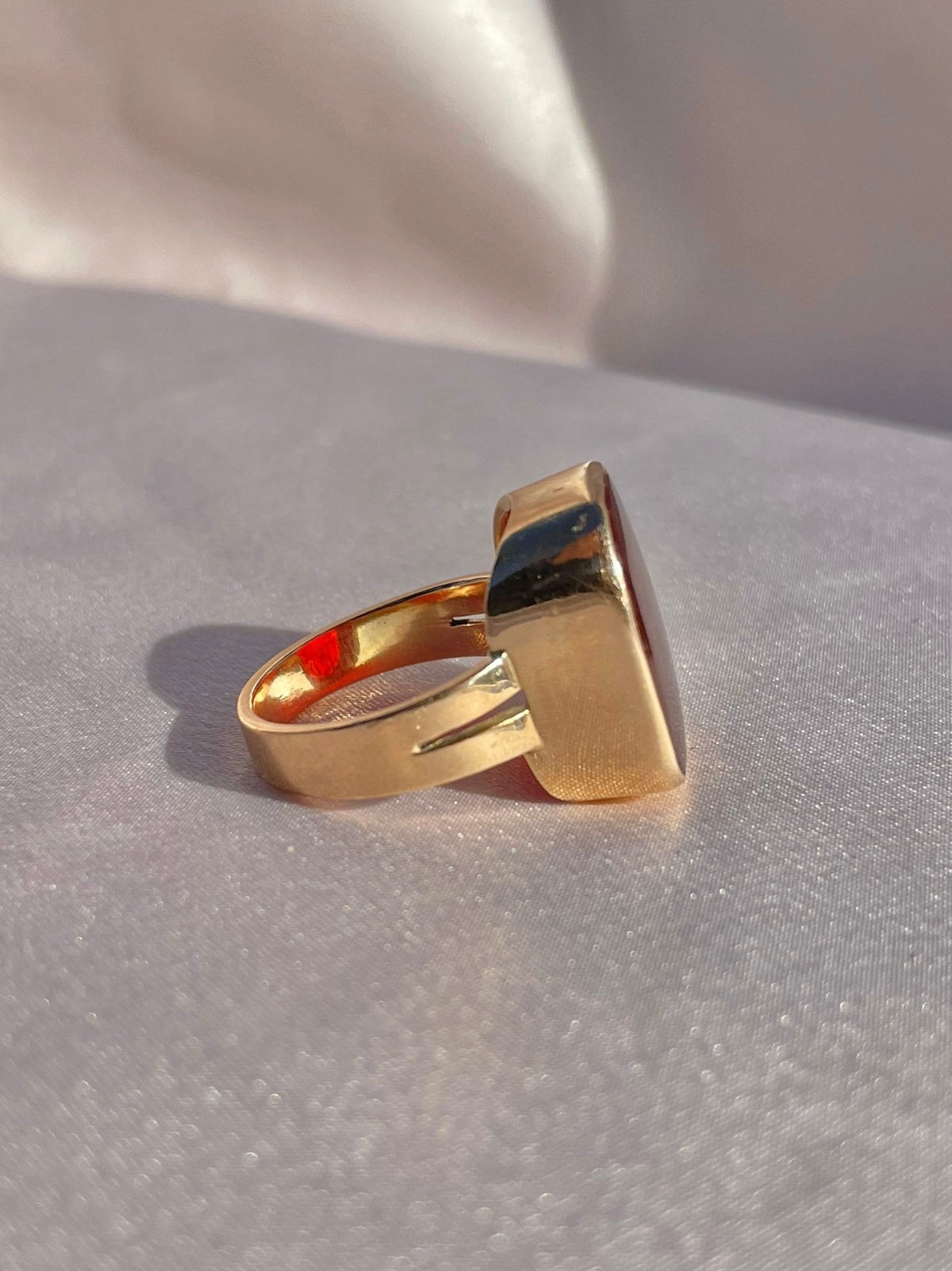 Vintage 9k Carnelian Cocktail Ring