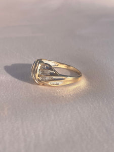 Vintage 10k Baguette Diamond Cluster Ring 1.00 cts