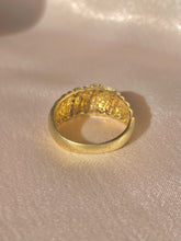 Load image into Gallery viewer, Vintage 9k Diamond Stripe Bombe Ring 1986
