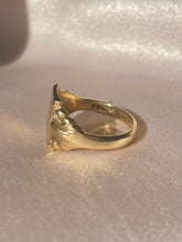 Load image into Gallery viewer, Vintage 9k Diamond Sunburst Signet Ring 1973
