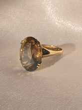 Load image into Gallery viewer, Vintage 9k Oval Smokey Quartz Dress Ring
