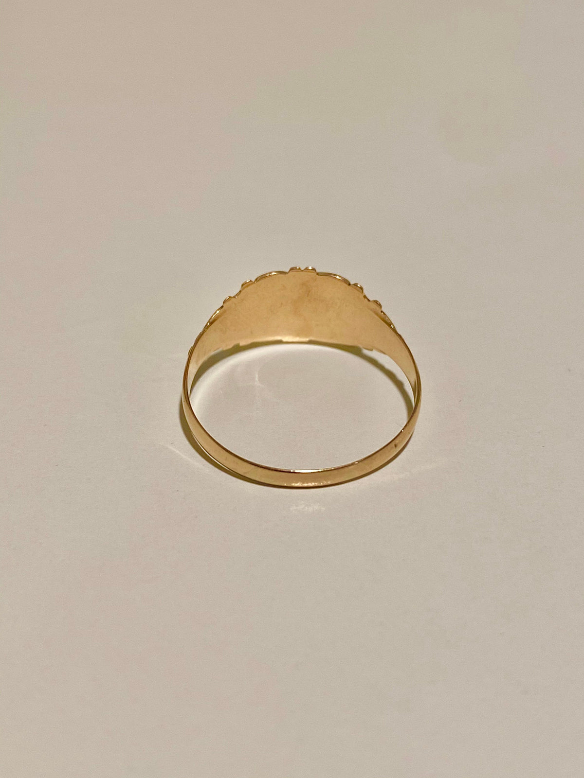 Antique 10k Turquoise Pearl Gypsy Trilogy Ring