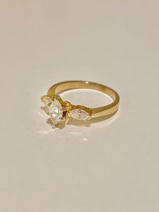 14k Trilogy Marquise Diamond Engagement Ring 1.00 ct