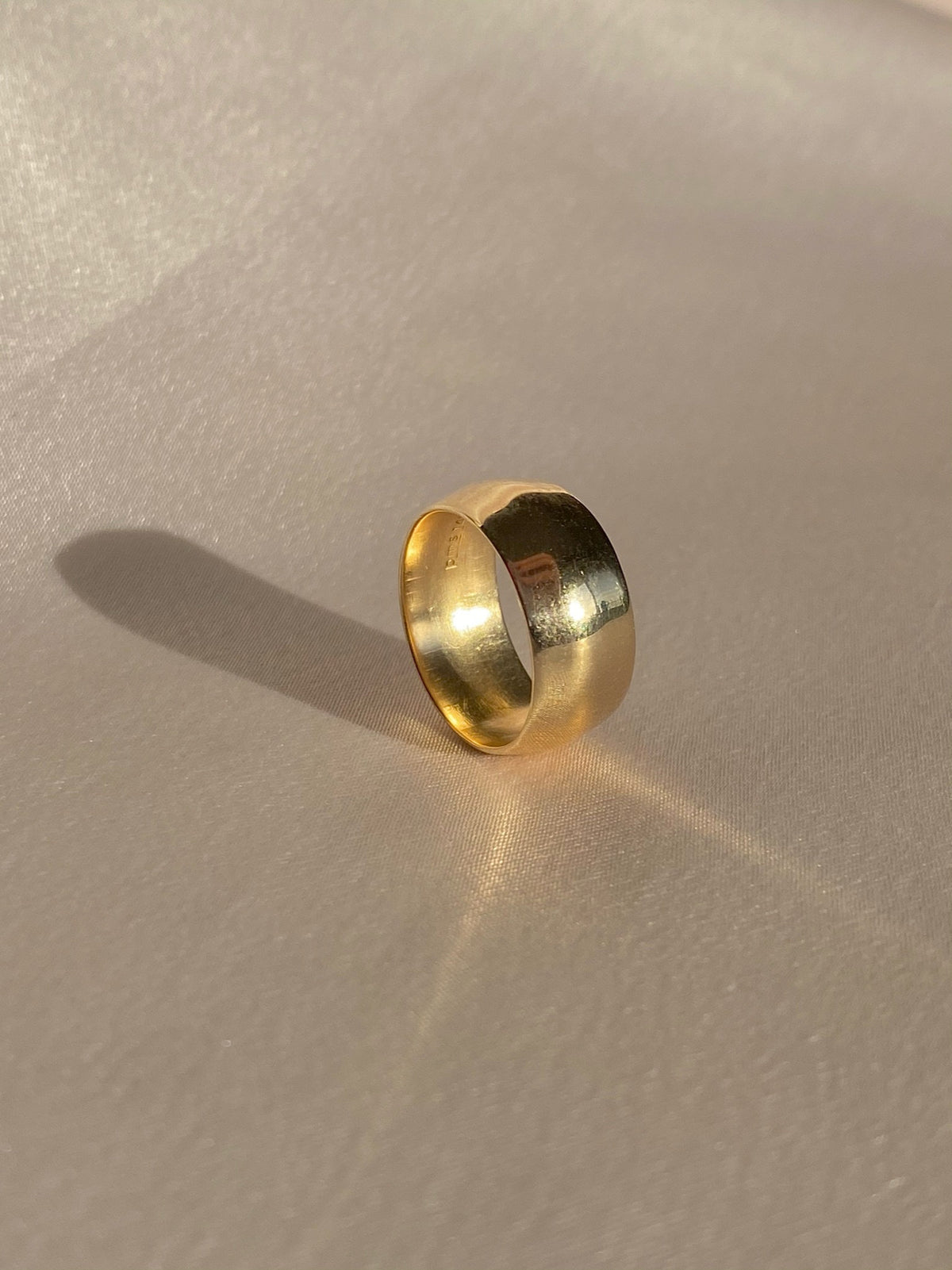 Vintage 14k Convex Wide Cigar Band