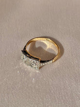 Load image into Gallery viewer, Antique Platinum 9k Diamond Art Deco Ring
