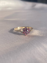 Load image into Gallery viewer, Vintage 9k Magenta Sapphire Flower Cluster Ring 1980
