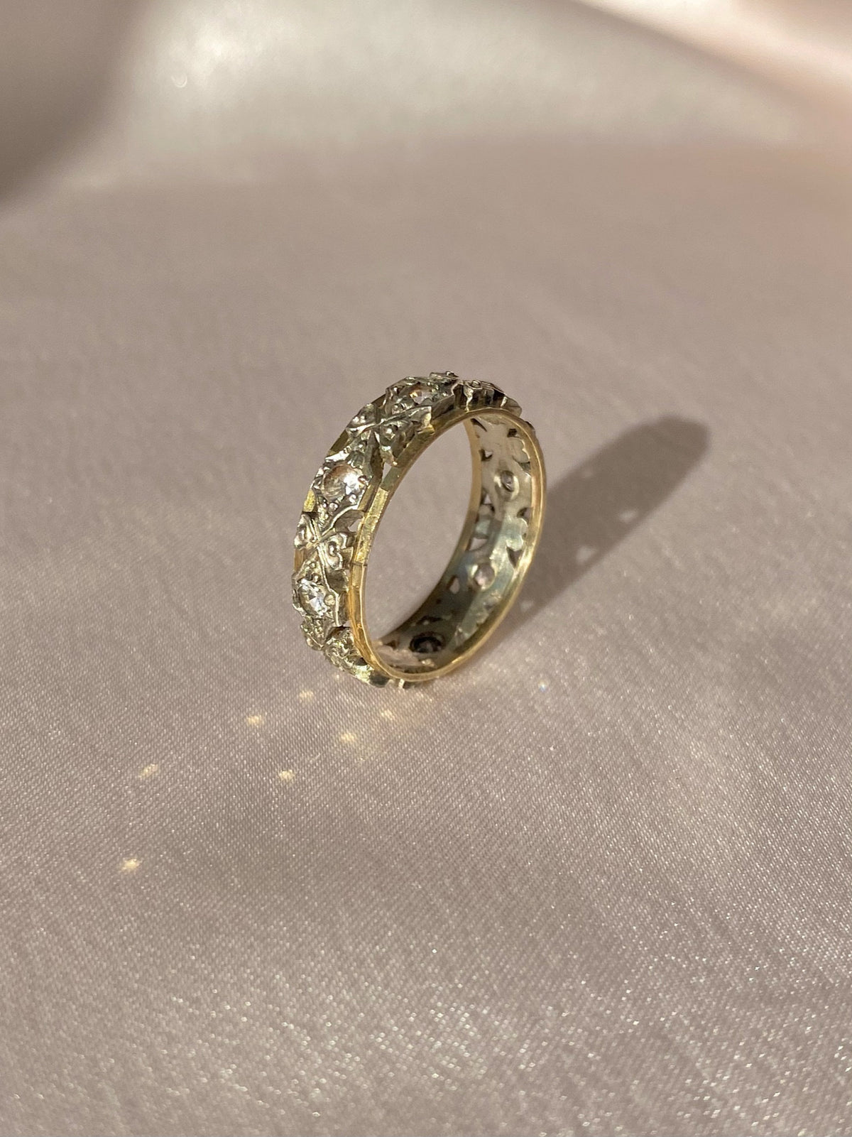 Antique 9k Art Deco Spinel Eternity Band