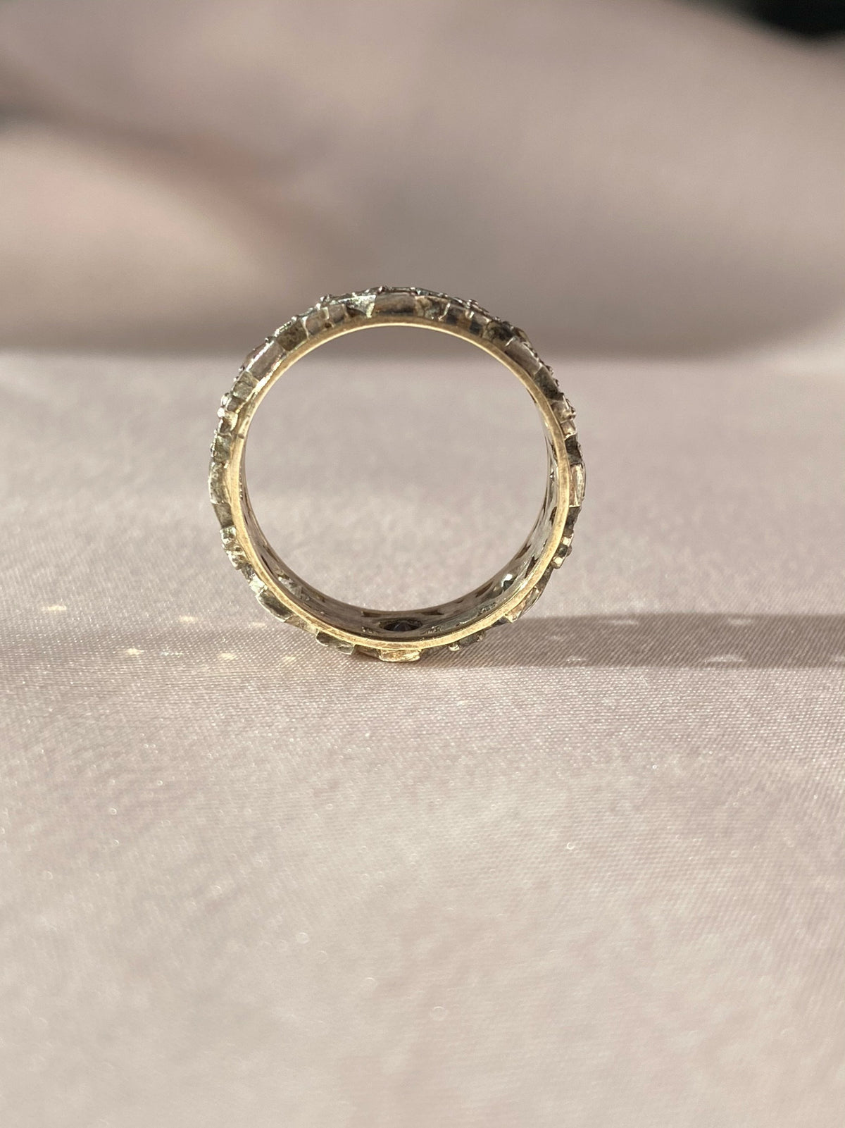 Antique 9k Art Deco Spinel Eternity Band