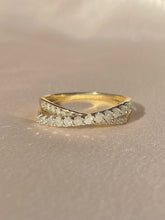 Load image into Gallery viewer, Vintage 9k Diamond Crossover Ring
