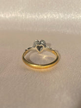 Load image into Gallery viewer, Vintage 18k Diamond Heart Ring 1968
