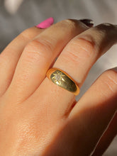 Load image into Gallery viewer, Antique 18k Diamond Solitaire Gypsy Ring 1910
