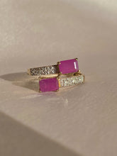 Load image into Gallery viewer, Vintage 10k Ruby Diamond Bypass Ring
