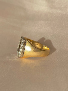 Vintage 14k Diamond Horseshoe Ring