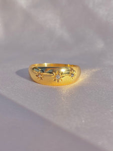 Antique 18k Diamond Trilogy Gypsy Ring 1920