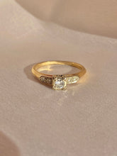 Load image into Gallery viewer, Antique 14k Old European Diamond ArtCarved Ring
