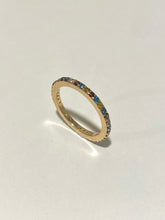 Load image into Gallery viewer, Vintage 14k Rainbow Diamond Eternity Band 0.95 cts
